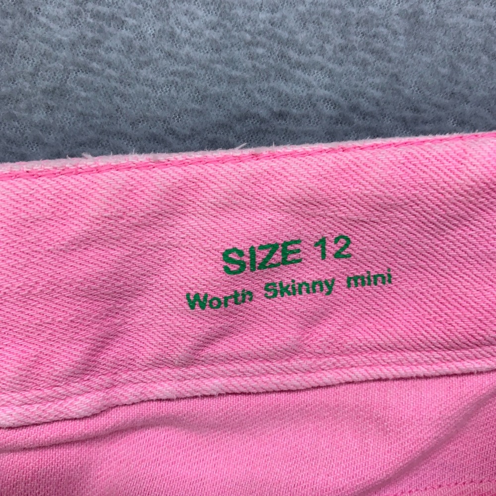 Lilly Pulitzer Worth Skinny Mini Jeans Womens 12 Pink Low Rise Stretch 40841 - Picture 3 of 16